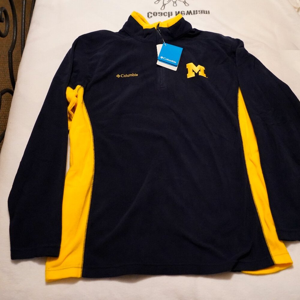 Men's Michigan Columbia light Fleece 1/4 zip